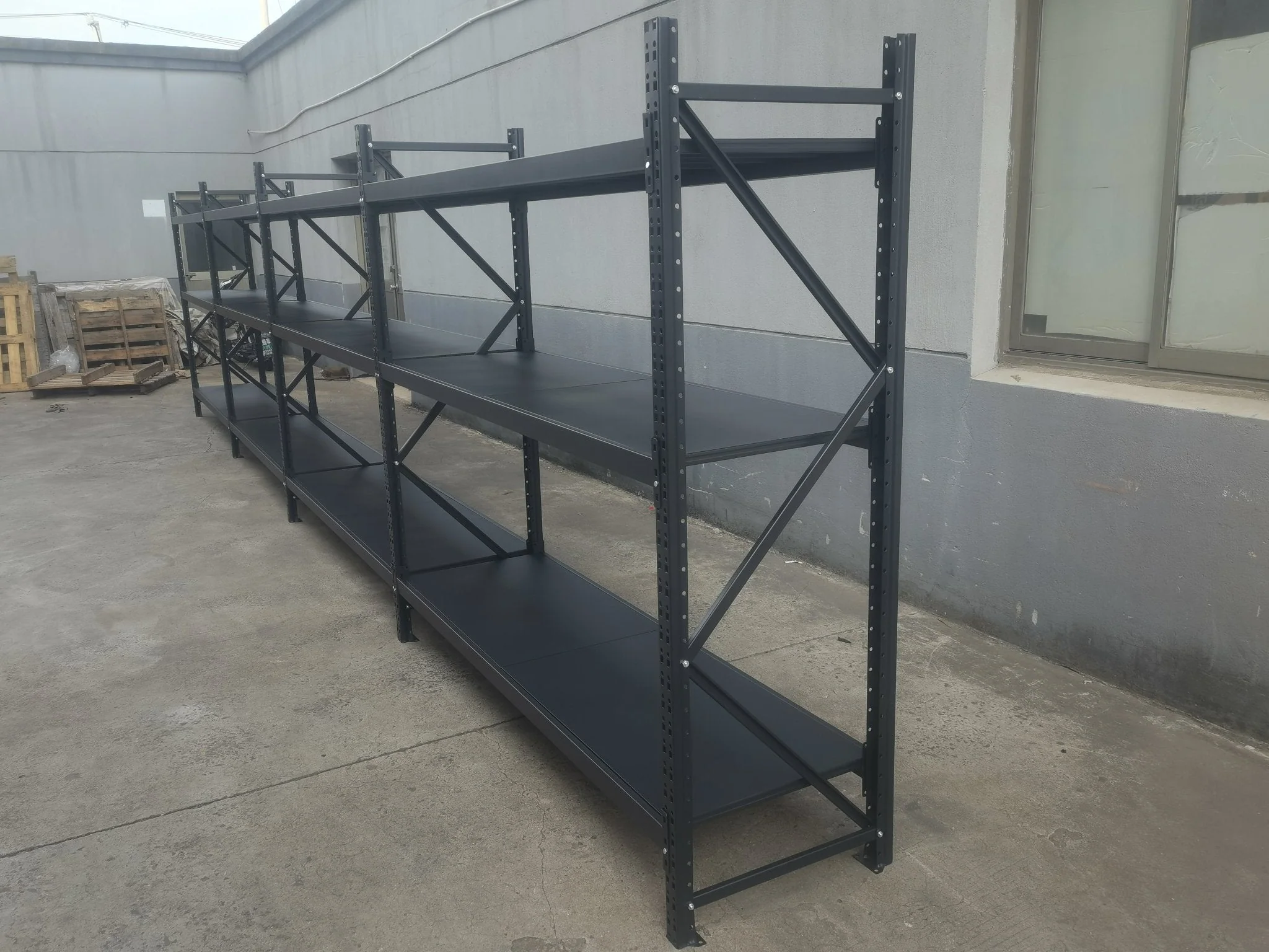 26.5FT Industrial Racking – Heavy-Duty 3 & 4 Tier Black Metal Rack Storage Shelving - Image 3