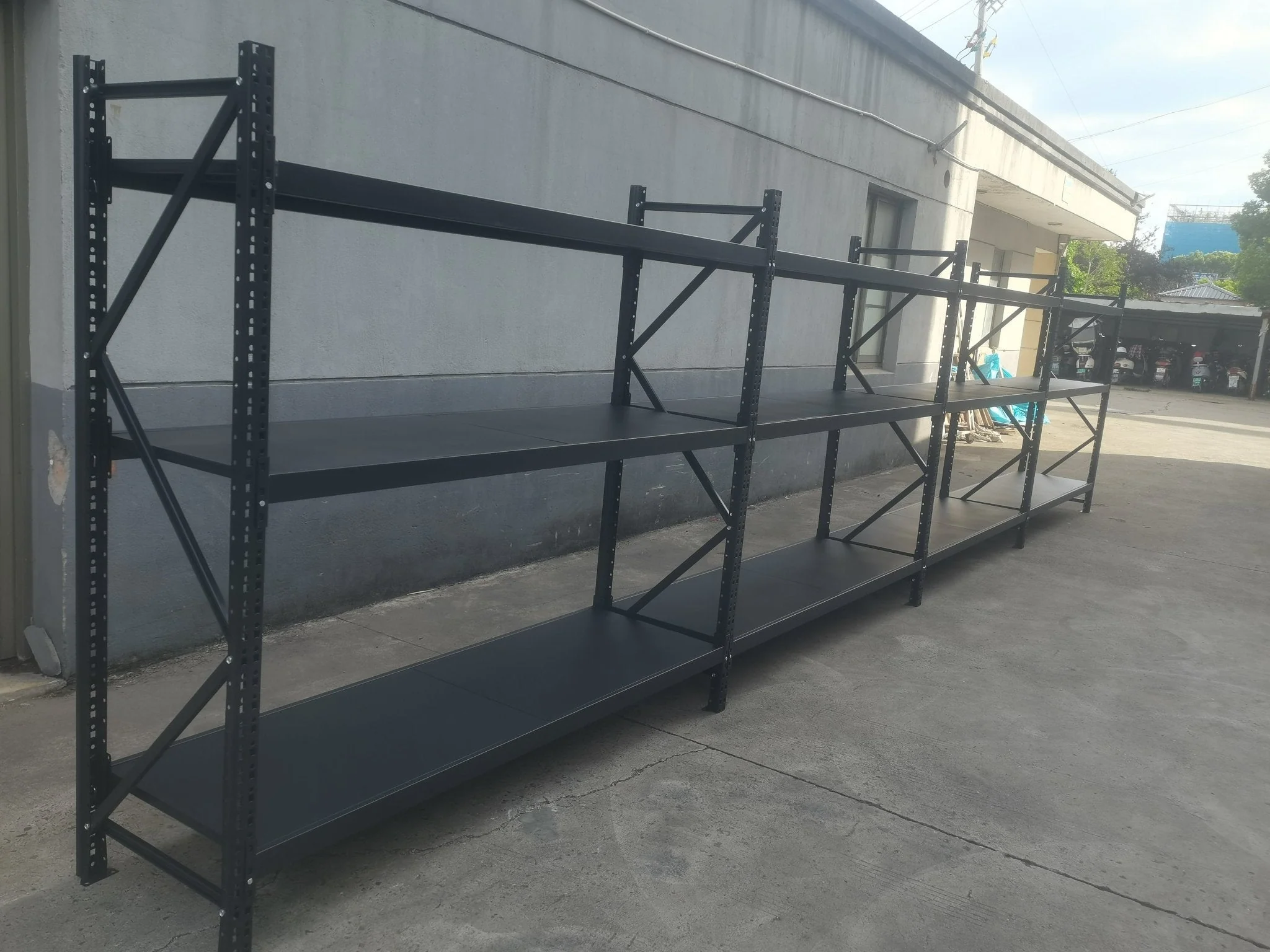 26.5FT Industrial Racking – Heavy-Duty 3 & 4 Tier Black Metal Rack Storage Shelving - Image 6