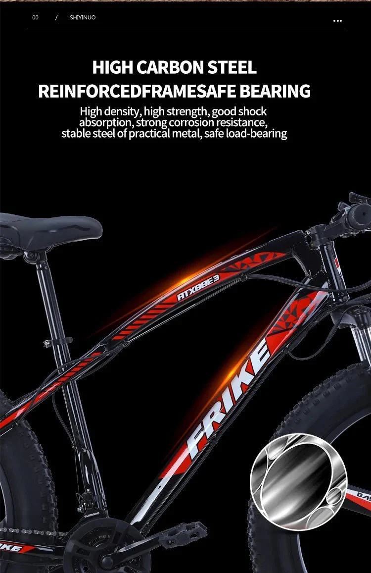 26" Electric Fat Tire Mountain E-Bike – 250W, 36V, 21-Speed for Off-Road & City | 1112558 (OMIT) - Image 6