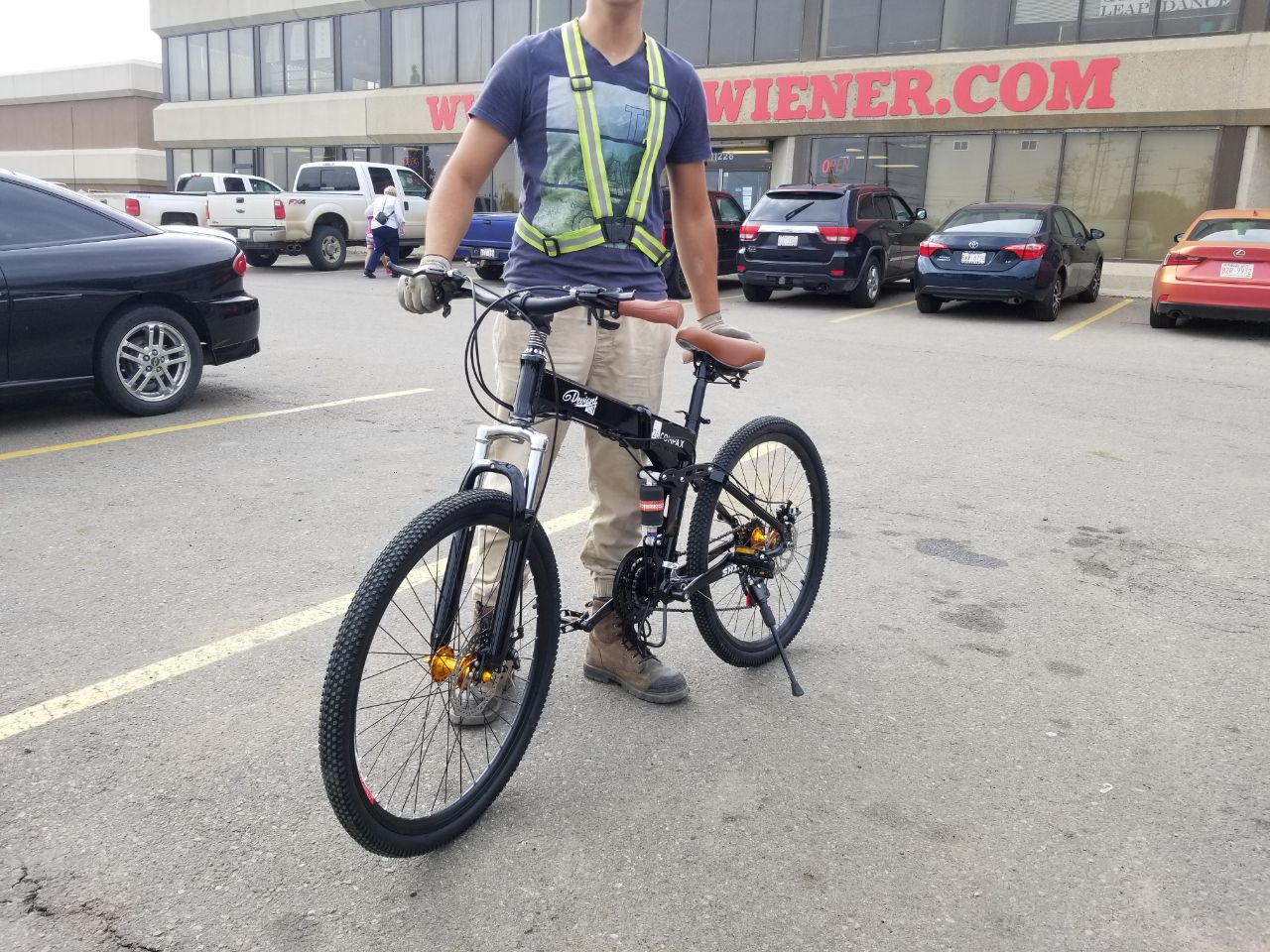 26" Folding Mountain Bike 21 Speed Shimano Aluminum Frame Front & Rear Suspension NS75 - Image 6
