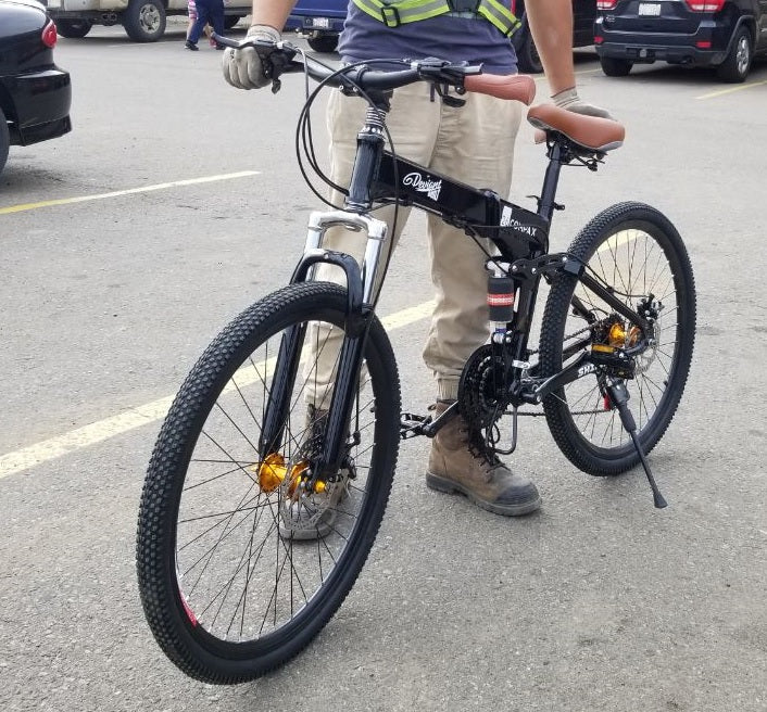 26" Folding Mountain Bike 21 Speed Shimano Aluminum Frame Front & Rear Suspension NS75 - Image 8