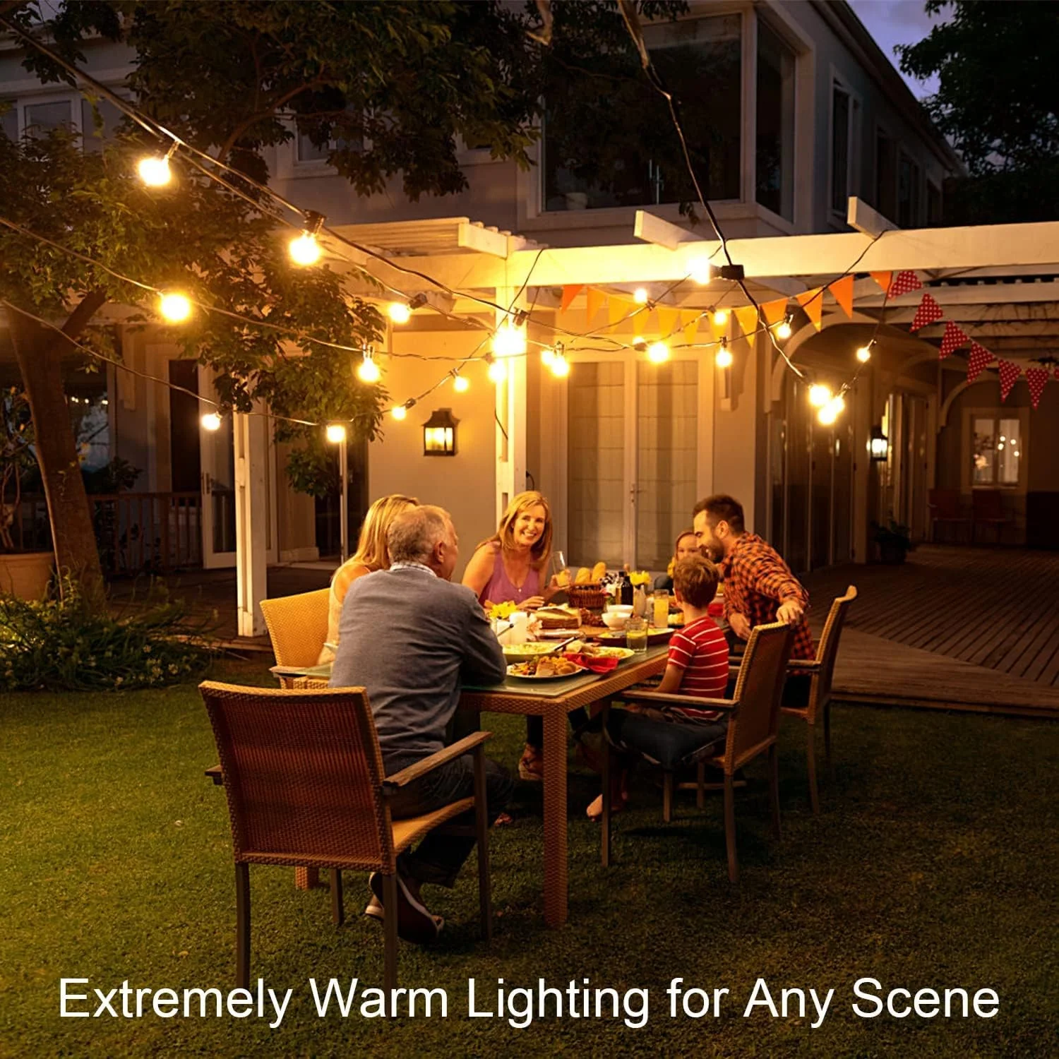 27FT Outdoor G40 Globe Patio Lights – 13 Dimmable LED Bulbs 2200K – JXG4027 - Image 4