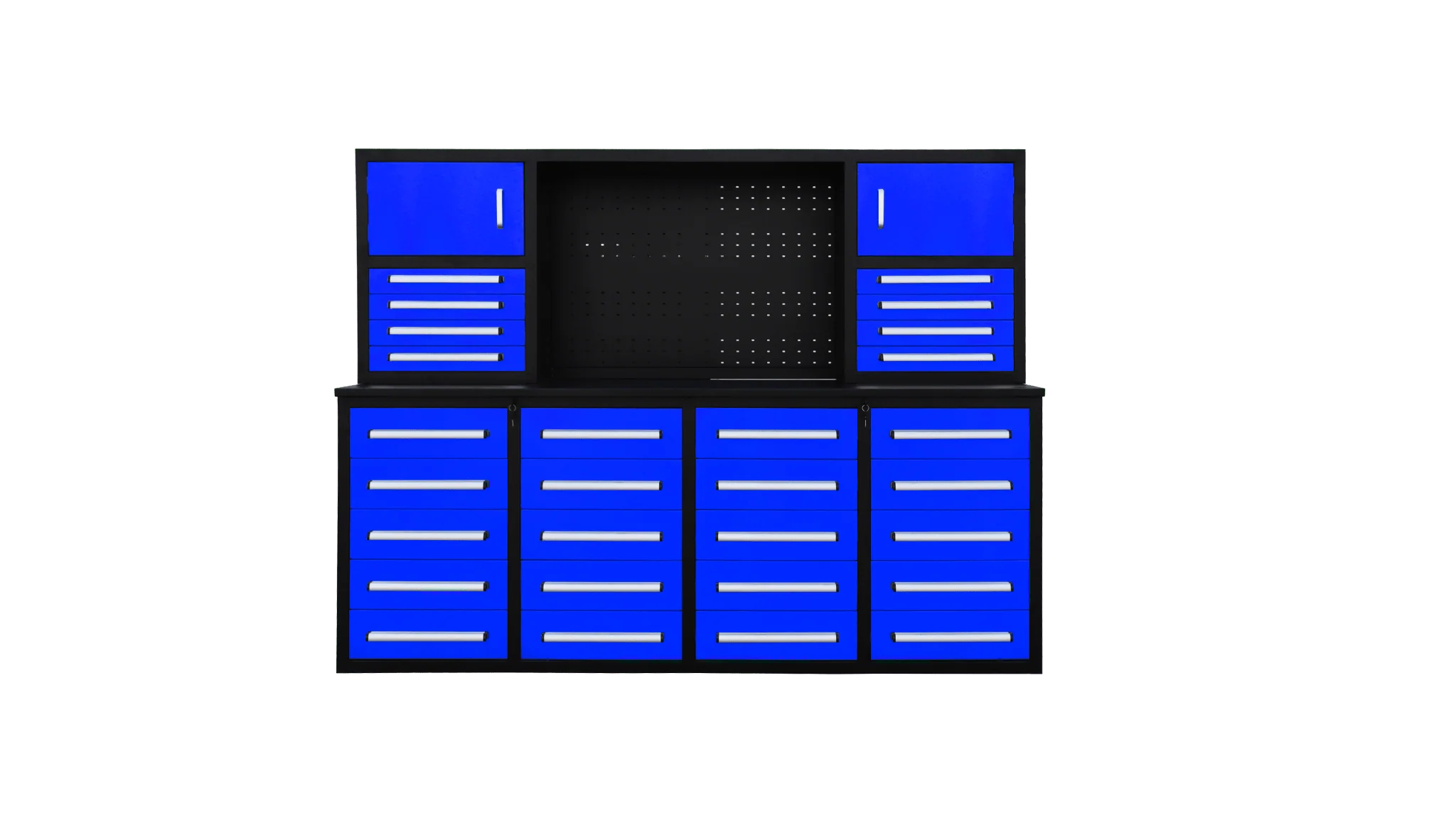 7 Ft Heavy-Duty 28-Drawer Steel Tool Bench Workstation with Locking Drawers - Image 17