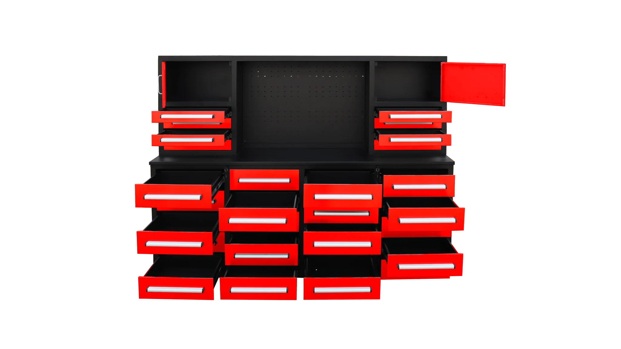7 Ft Heavy-Duty 28-Drawer Steel Tool Bench Workstation with Locking Drawers - Image 33