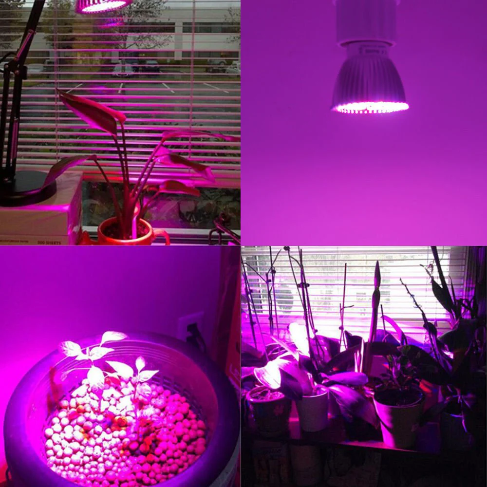 New 28W LED Grow Light E27 Bulb - Full Spectrum Hydroponic Grow Lamp for Indoor Plants - Image 2