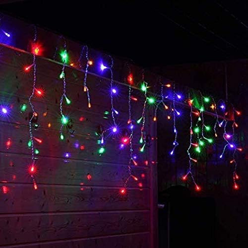 29.5 ft (360 LED) RGB & Bright White Icicle Curtain Lights Outdoor with 8 Modes & 60 Drops - Image 8