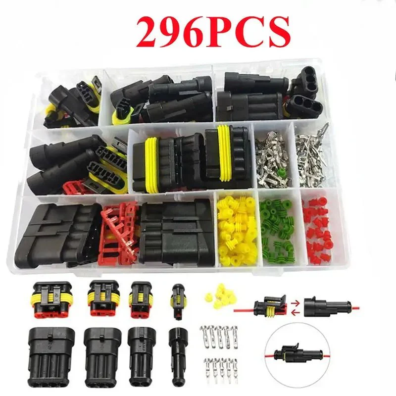 296pcs AMP Super Seal Waterproof Electrical Connector Kit FS030248
