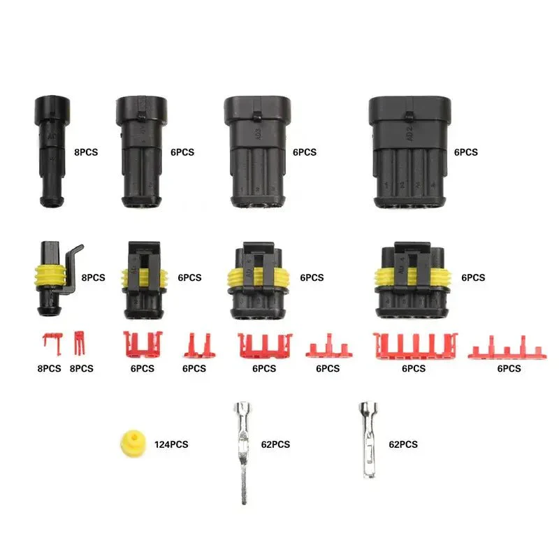 296pcs AMP Super Seal Waterproof Electrical Connector Kit FS030248 - Image 2