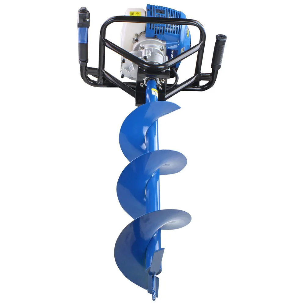 Hyundai Petrol Earth Auger 52cc Fence Post Borer with 3 Drill Bits HYEA5200X-KIT - Image 3