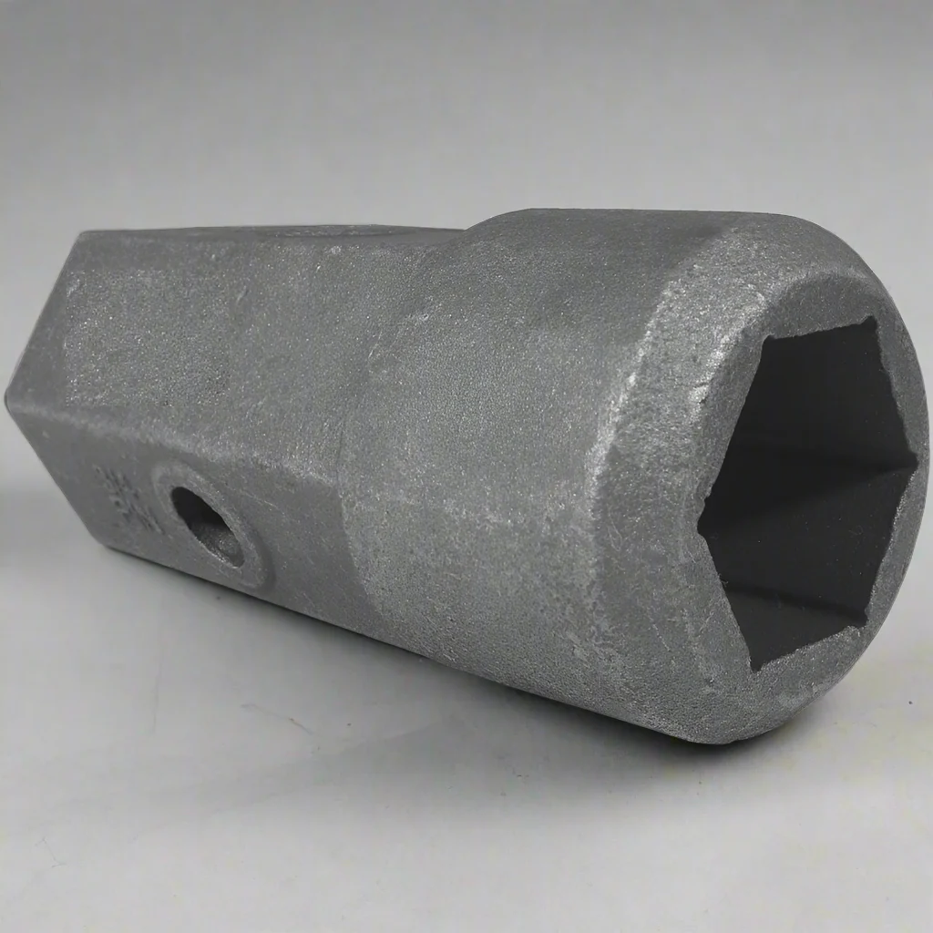 New 2" Hex Female Auger Bit Repair Hub – Cast Alloy, Weld-On with 5/8" & 3/4" Pin Holes 8207043