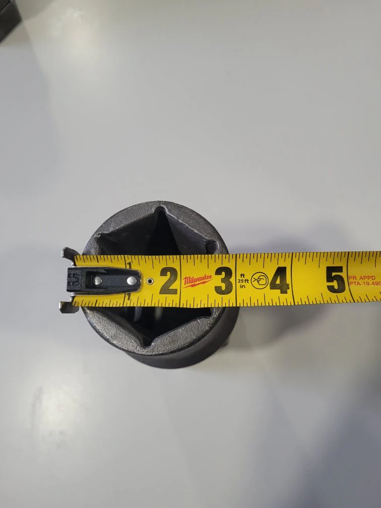 New 2" Hex Female Auger Bit Repair Hub – Cast Alloy, Weld-On with 5/8" & 3/4" Pin Holes 8207043 - Image 2