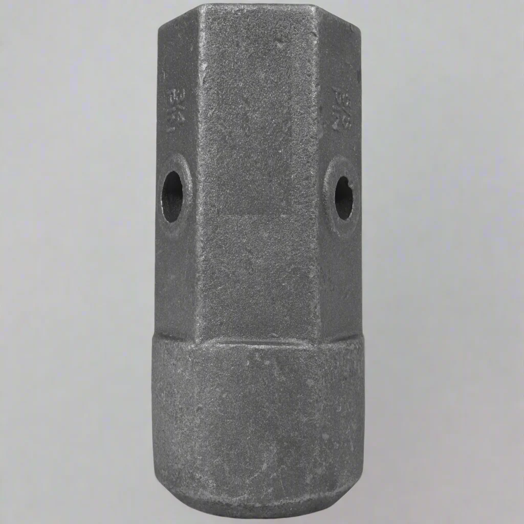 New 2" Hex Female Auger Bit Repair Hub – Cast Alloy, Weld-On with 5/8" & 3/4" Pin Holes 8207043 - Image 3