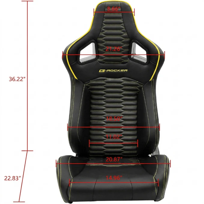 2PCS Universal Adjustable Racing Seats – PVC Leather Bucket Style for Cars & Trucks - Image 11