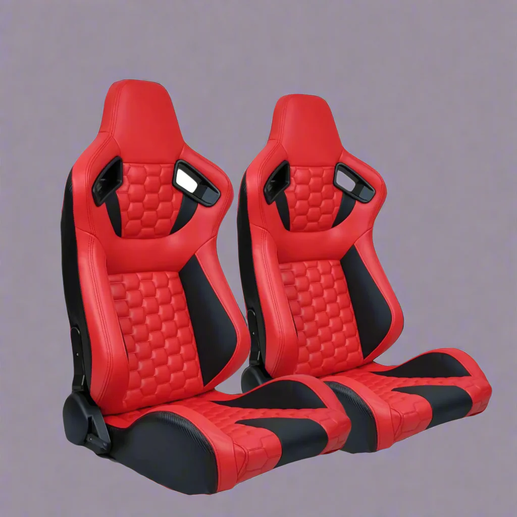 2PCS Universal Adjustable Racing Seats – PVC Leather Bucket Style for Cars & Trucks - Image 2