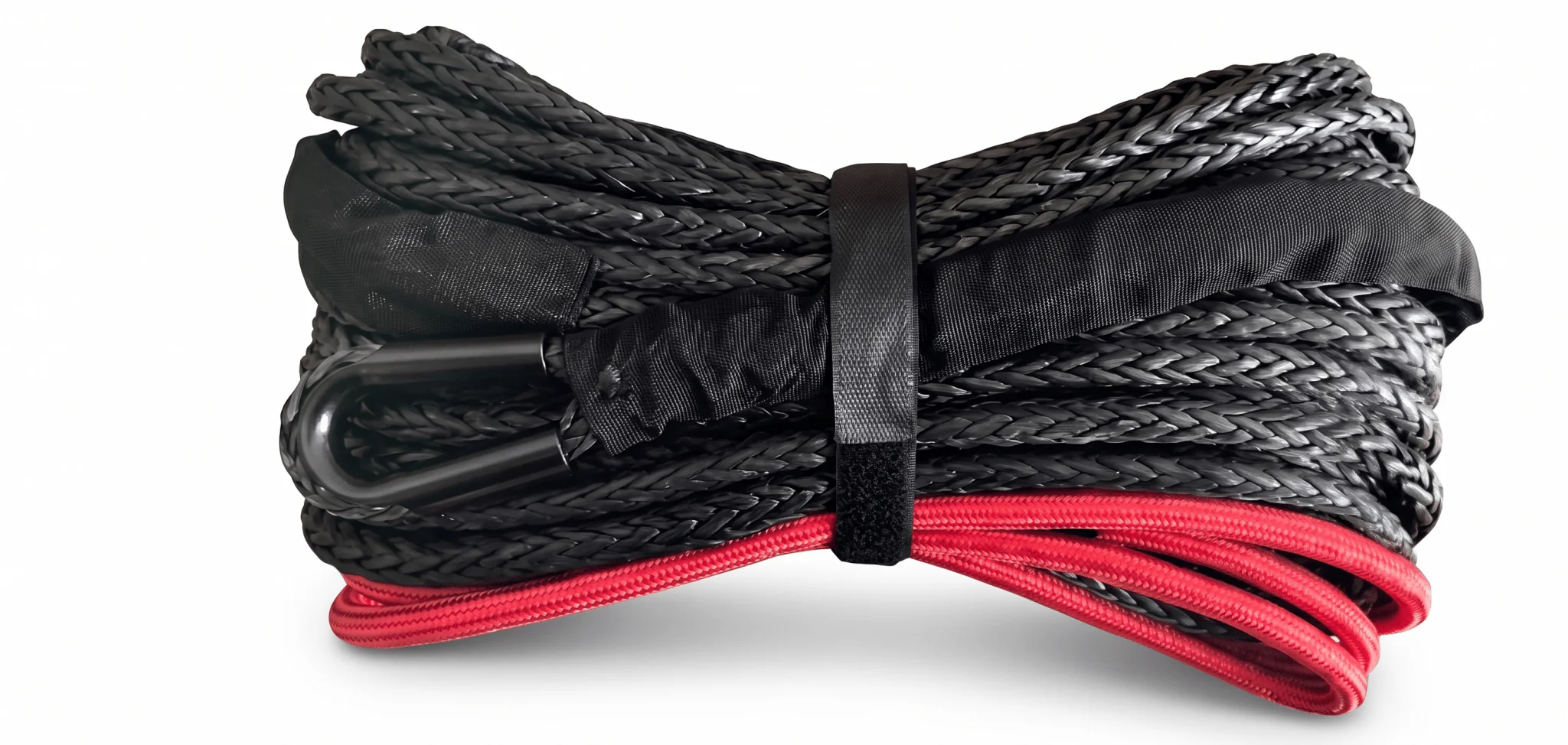 3/8 Inch x 80 Ft Synthetic Winch Rope 16,280 Lb Heavy Duty Replacement Line W1024