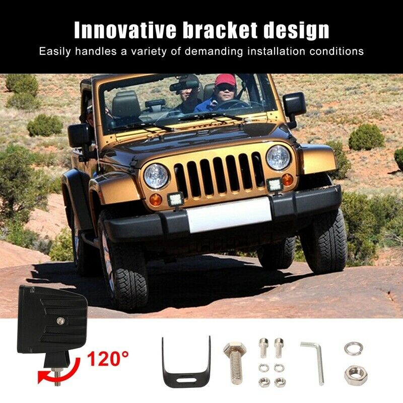 New 3-Inch Square 48W LED Pod Light – Off-Road Work Light Spot/Flood Combo for Trucks, ATVs, UTVs, SUVs, Boats 111546 - Image 4