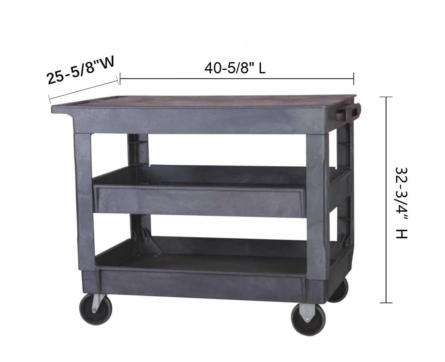New 3-Layer Heavy Duty Utility Cart – 500 lbs Capacity Rolling Storage Trolley for Garage, Workshop, or Warehouse BL103 - Image 2