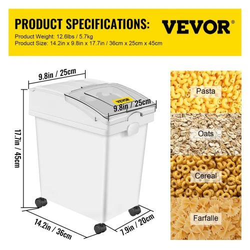 3-Pack 6.6-Gallon Commercial Kitchen Storage Bins with Scoop & Lid | SKU: 634297 - Image 6