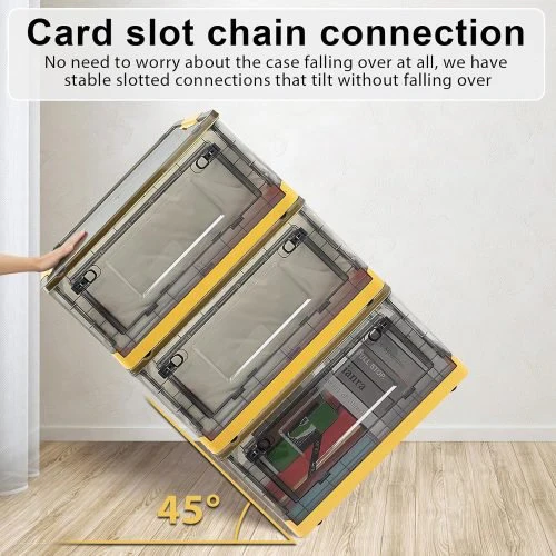 3-Pack Stackable 12.6 Gal Storage Containers with Lids – Foldable Design & Multi-Door Access | SKU: 3STKCTNR - Image 3