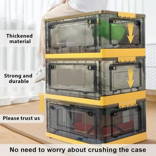 3-Pack Stackable 12.6 Gal Storage Containers with Lids – Foldable Design & Multi-Door Access | SKU: 3STKCTNR - Image 6