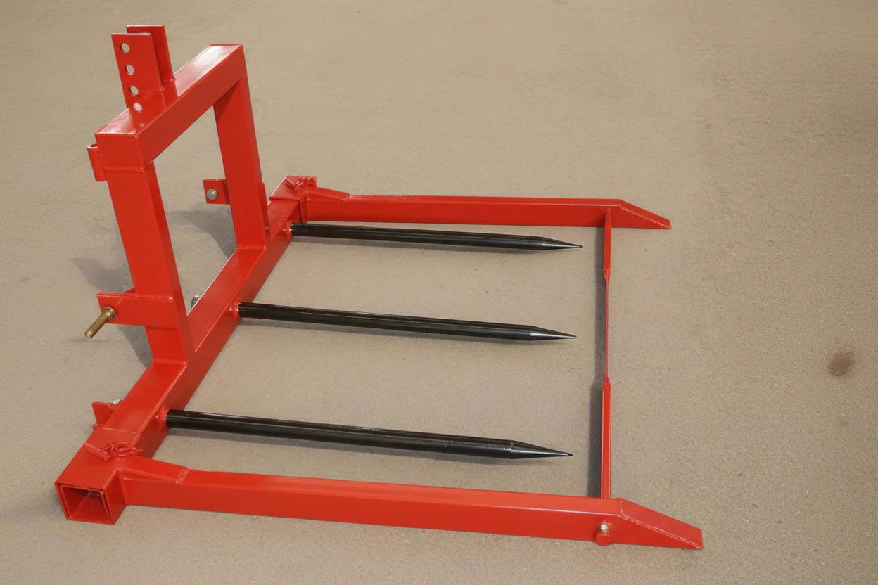 3-Point Round Hay Bale Spear Attachment – Category 1 Tractor Hitch | SKU: BFC3720