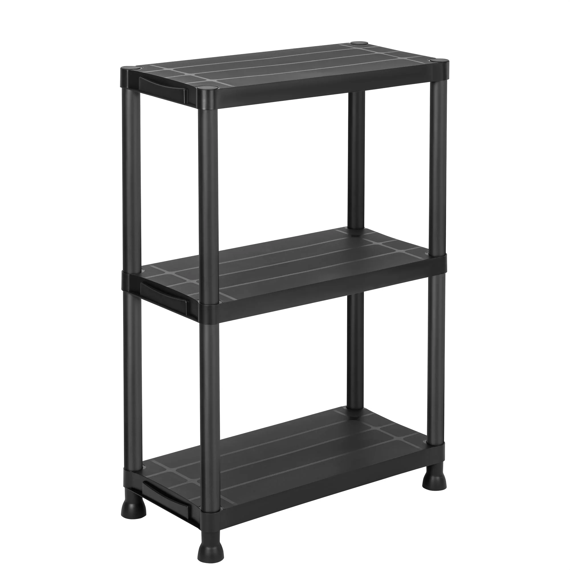 3-Tier Heavy Duty Plastic Storage Shelving Rack – Utility Organizer for Garage & Home AMPSR33