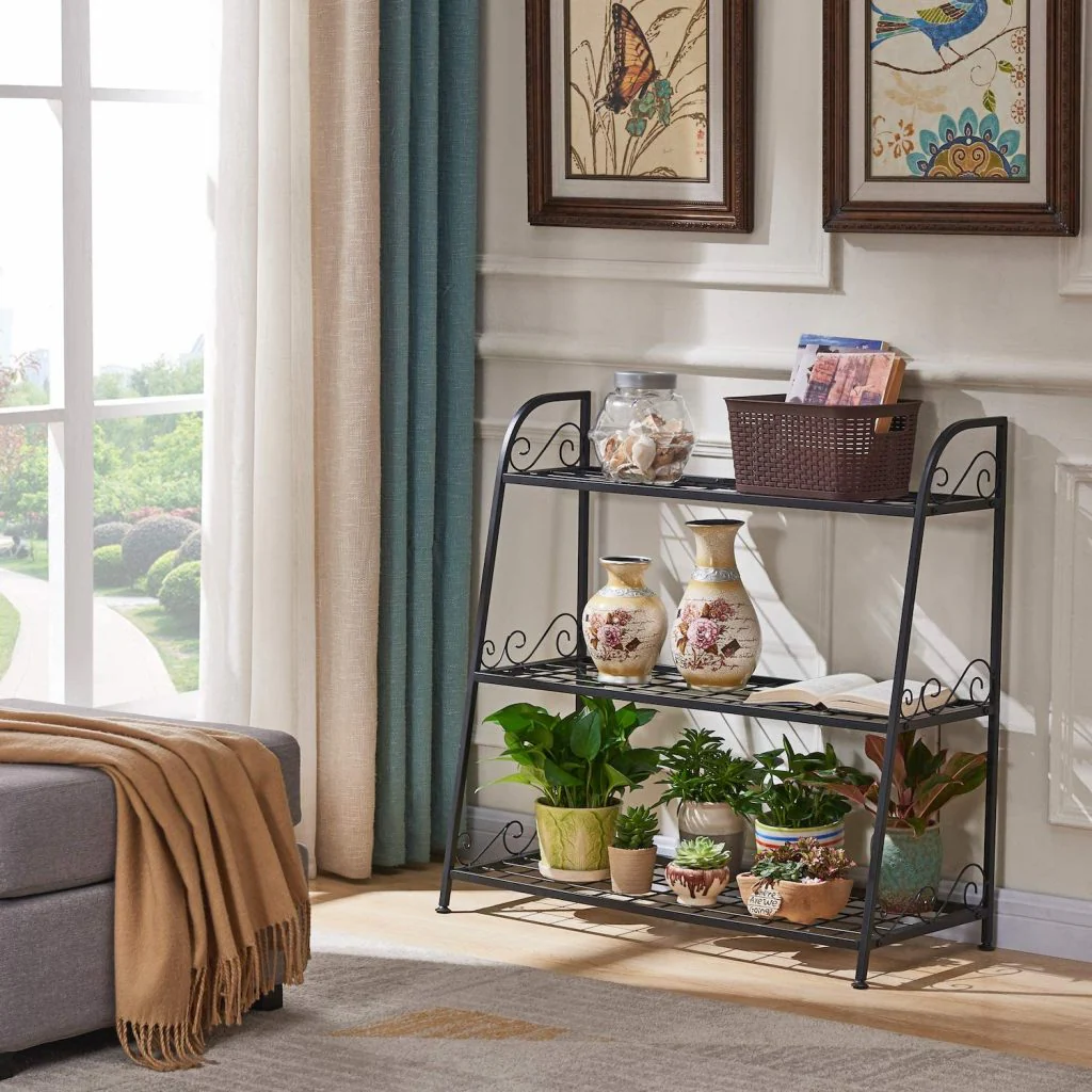 New 3-Tier Metal Plant Stand – Indoor & Outdoor Flower Shelf for Garden, Patio, or Home Décor XY301 - Image 2