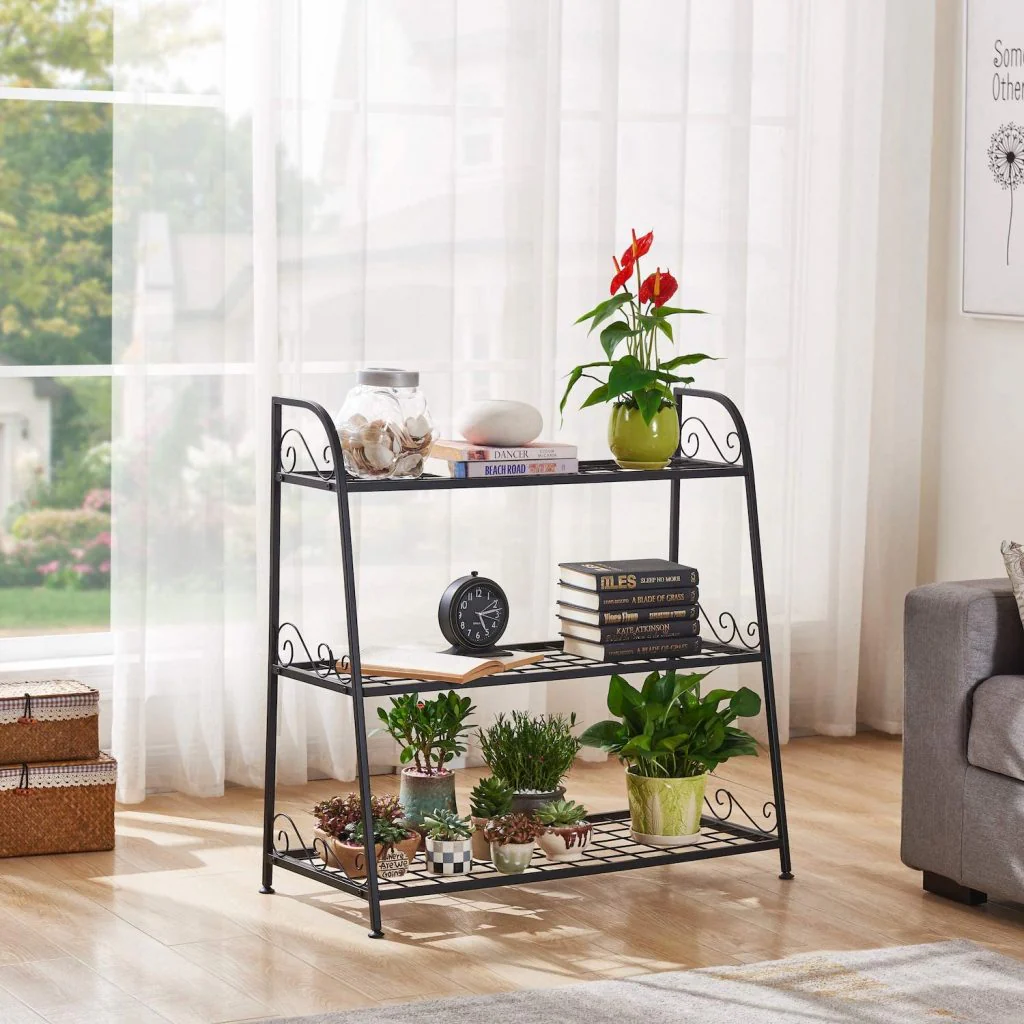 New 3-Tier Metal Plant Stand – Indoor & Outdoor Flower Shelf for Garden, Patio, or Home Décor XY301 - Image 5