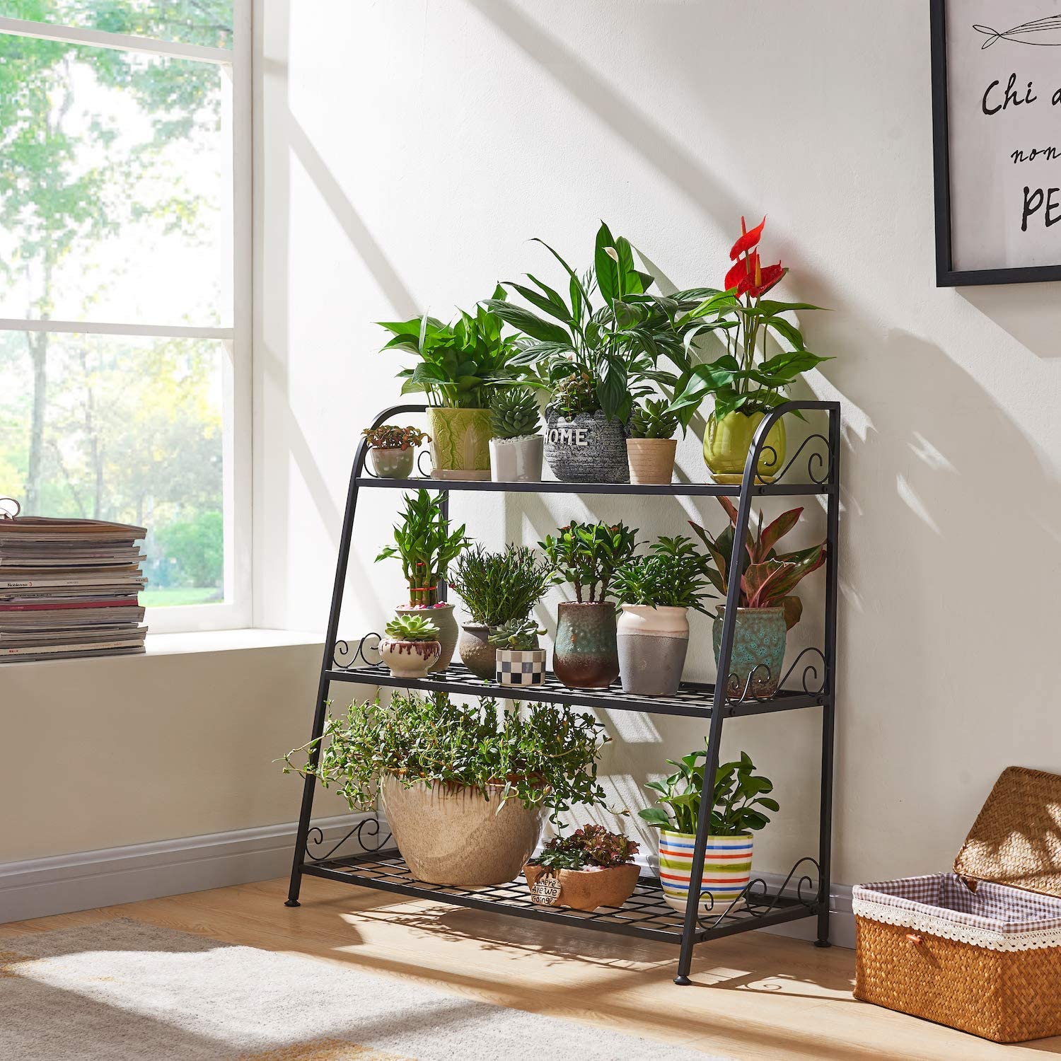 New 3-Tier Metal Plant Stand – Indoor & Outdoor Flower Shelf for Garden, Patio, or Home Décor XY301 - Image 7