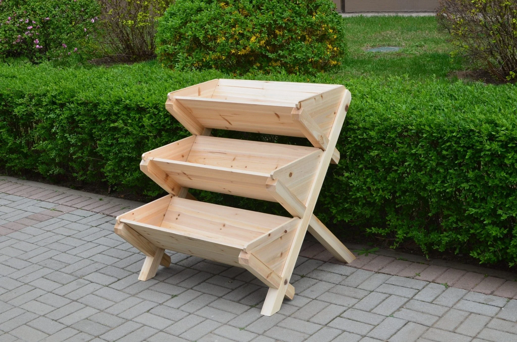 3-Tier Wooden Raised Garden Planter Box – Cascading Vertical Bed for Herbs, Flowers & Vegetables | SKU: RGT210