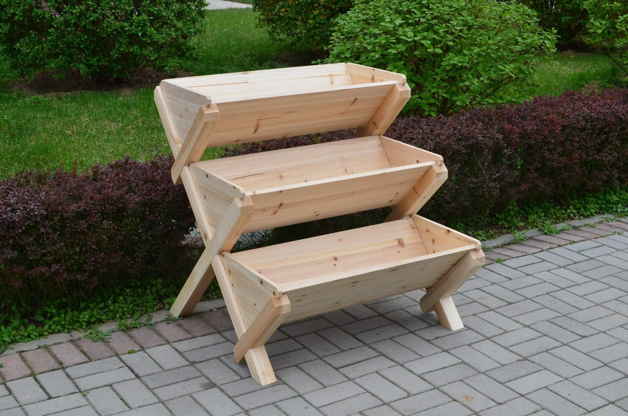 3-Tier Wooden Raised Garden Planter Box – Cascading Vertical Bed for Herbs, Flowers & Vegetables | SKU: RGT210 - Image 3