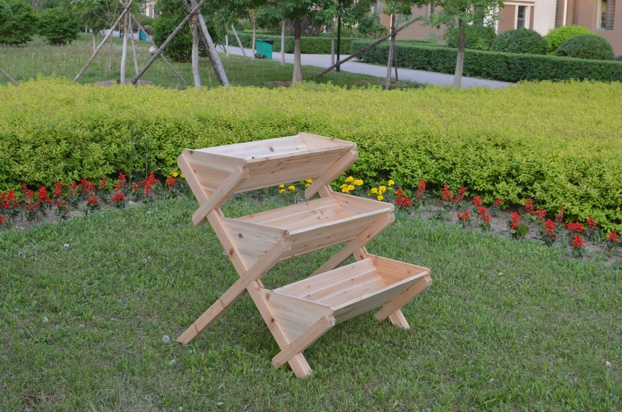 3-Tier Wooden Raised Garden Planter Box – Cascading Vertical Bed for Herbs, Flowers & Vegetables | SKU: RGT210 - Image 4