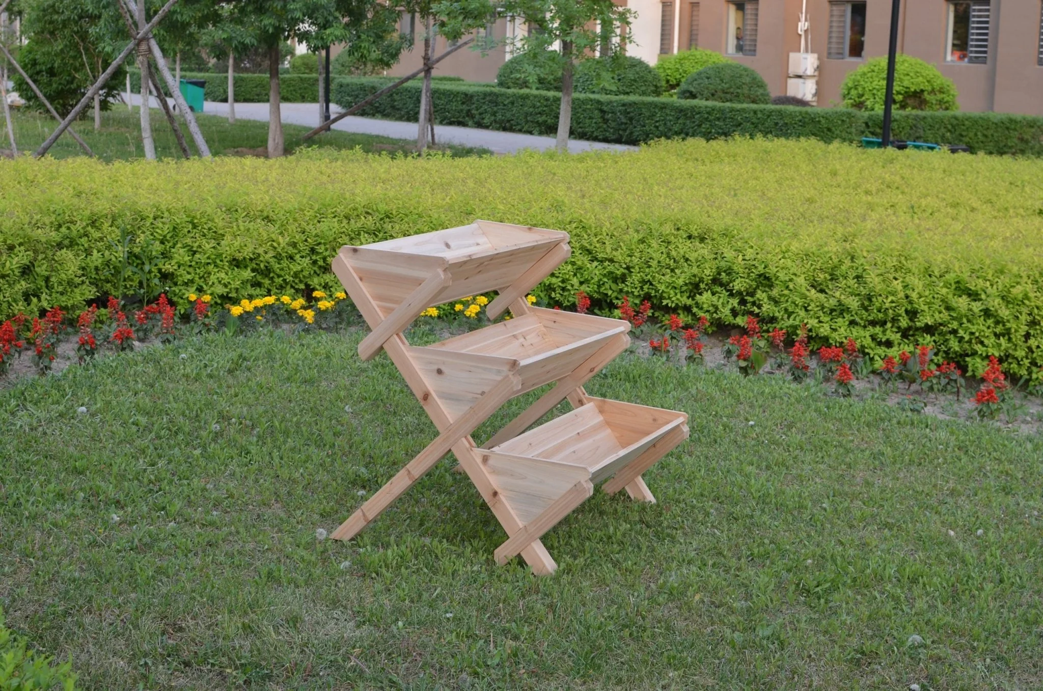 3-Tier Wooden Raised Garden Planter Box – Cascading Vertical Bed for Herbs, Flowers & Vegetables | SKU: RGT210 - Image 5