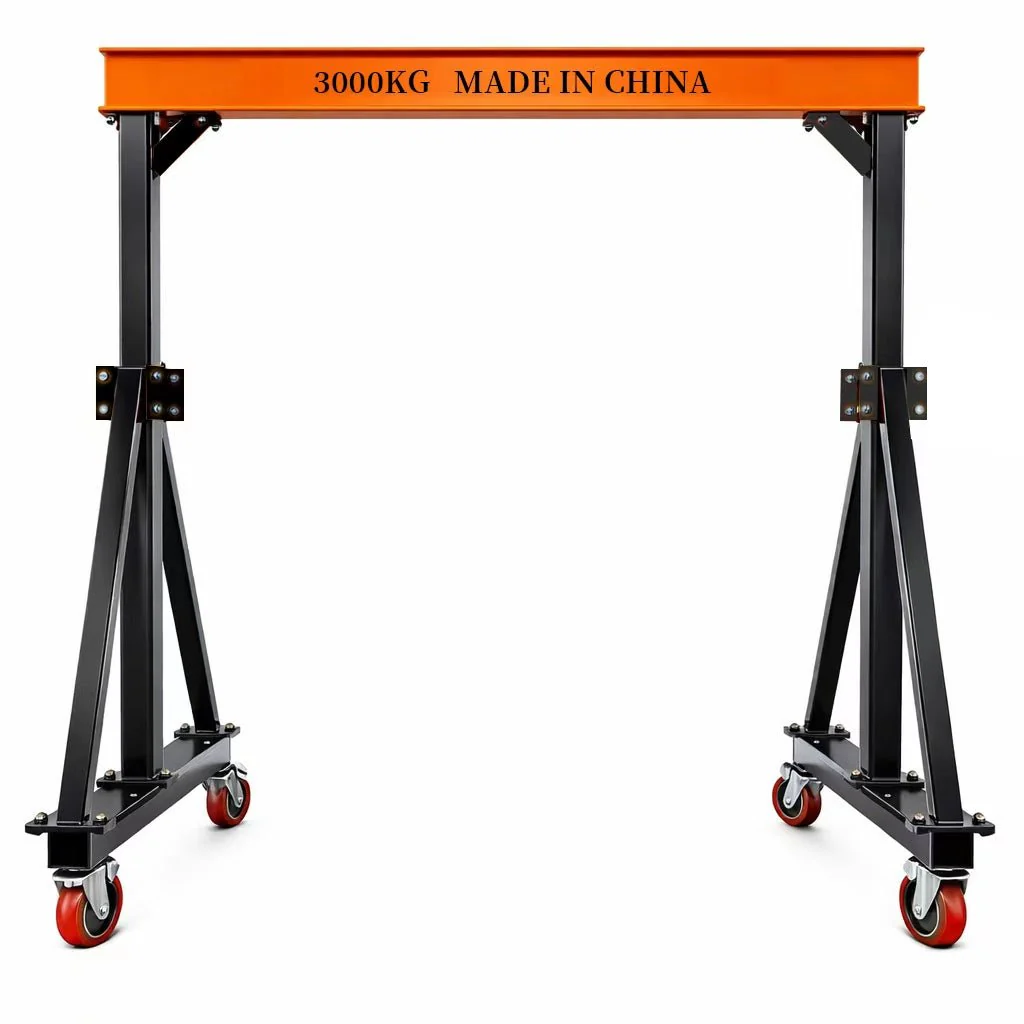 3 Ton Mini Gantry Crane 3M Height 2.5M Width Heavy Duty Shop Lifting System GC6000G