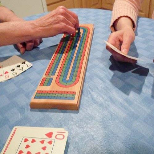 3-Track Wooden Cribbage Board Game with Cards – Classic Family Game – 1231CB - Image 2