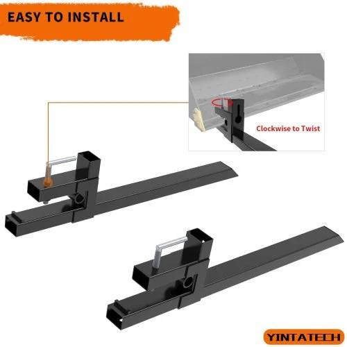 42" Clamp-On Pallet Forks for Loader Buckets – 1,500 LB Capacity for Tractors & Skid Steers | SKU: HLA42 - Image 2