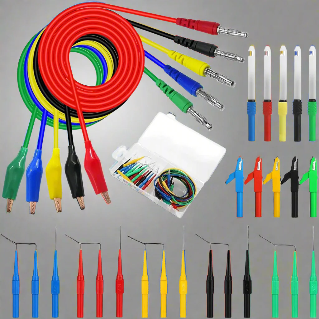 New 30-Piece Multimeter Test Lead and Probe Set | Electrical Cable Kit – Model 30WMS