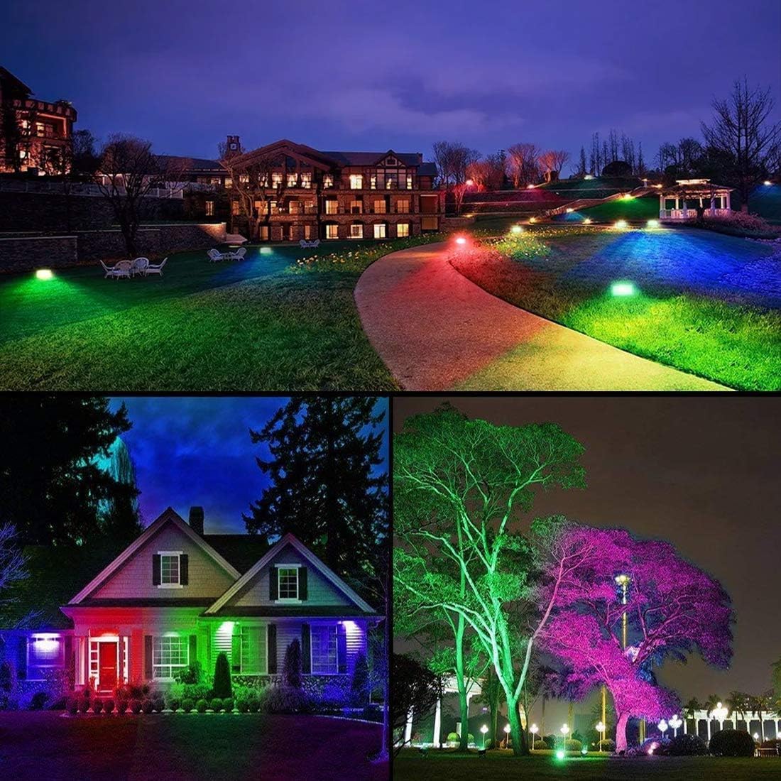30W Smart RGBW LED Flood Lights – 2 Pack – 300W Equivalent, 3000 Lumens, Bluetooth App Control, 16 Million Colors, Music Sync, IP66 – 1284844 - Image 5