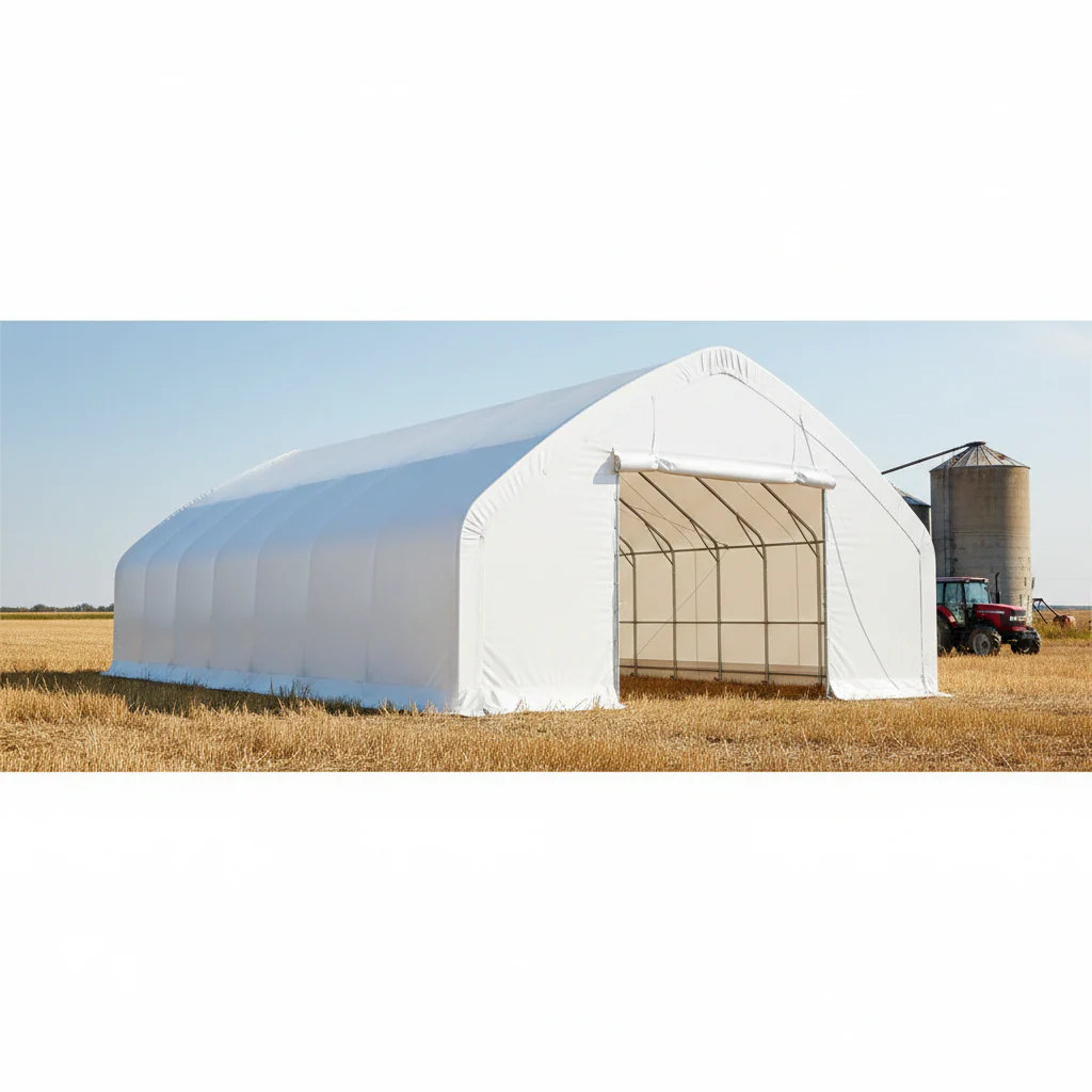 30×50×15 Galvanized Steel Fabric Storage Building – Heavy-Duty Straight Wall Shelter | Industrial, Farm, Warehouse Use - 254011S - Image 2