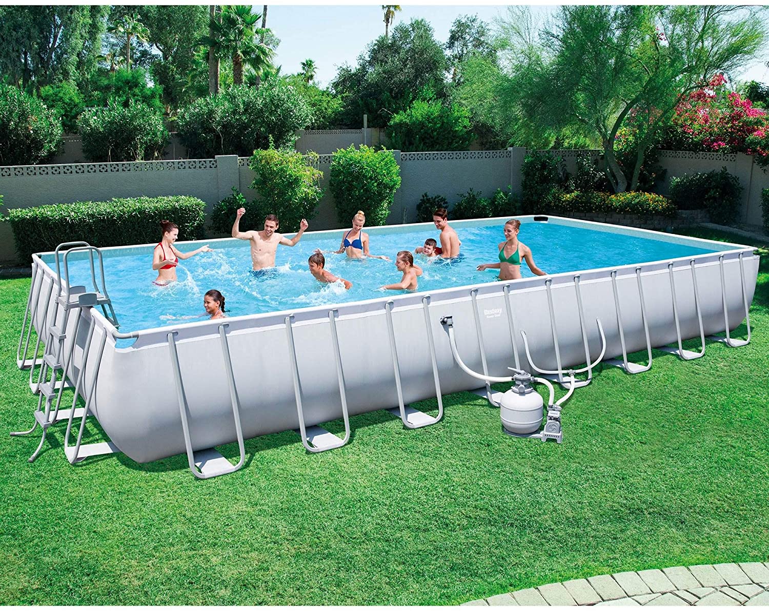 31' x 16' x 52" Above Ground Steel Frame Pool Set – Includes Sand Filter Pump, Ladder, Cover & Ground Cloth | SKU: 561KK