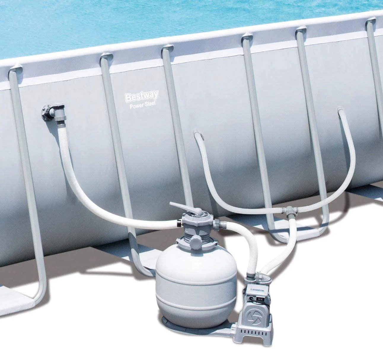 31' x 16' x 52" Above Ground Steel Frame Pool Set – Includes Sand Filter Pump, Ladder, Cover & Ground Cloth | SKU: 561KK - Image 2