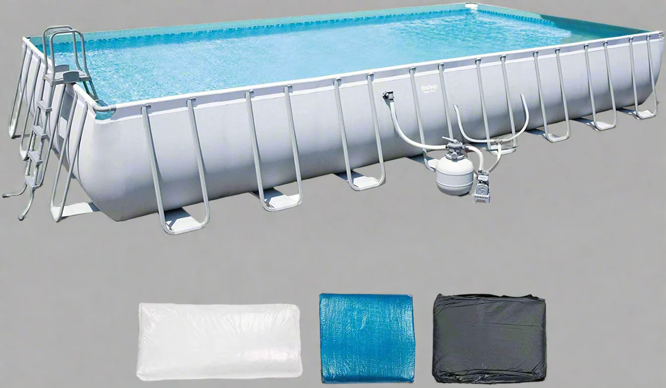 31' x 16' x 52" Above Ground Steel Frame Pool Set – Includes Sand Filter Pump, Ladder, Cover & Ground Cloth | SKU: 561KK - Image 4
