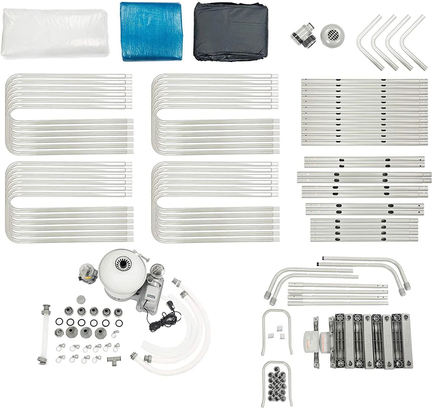 31' x 16' x 52" Above Ground Steel Frame Pool Set – Includes Sand Filter Pump, Ladder, Cover & Ground Cloth | SKU: 561KK - Image 5