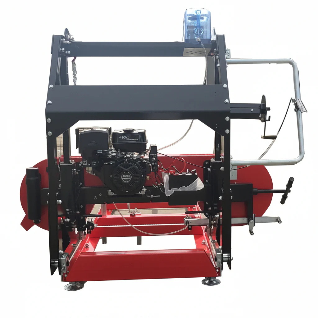 32″ Portable Sawmill with 14 HP Electric Start Loncin Engine – Sawmill Trailer & Extension Tracks Optional | Heavy-Duty Manual Mill - Image 3