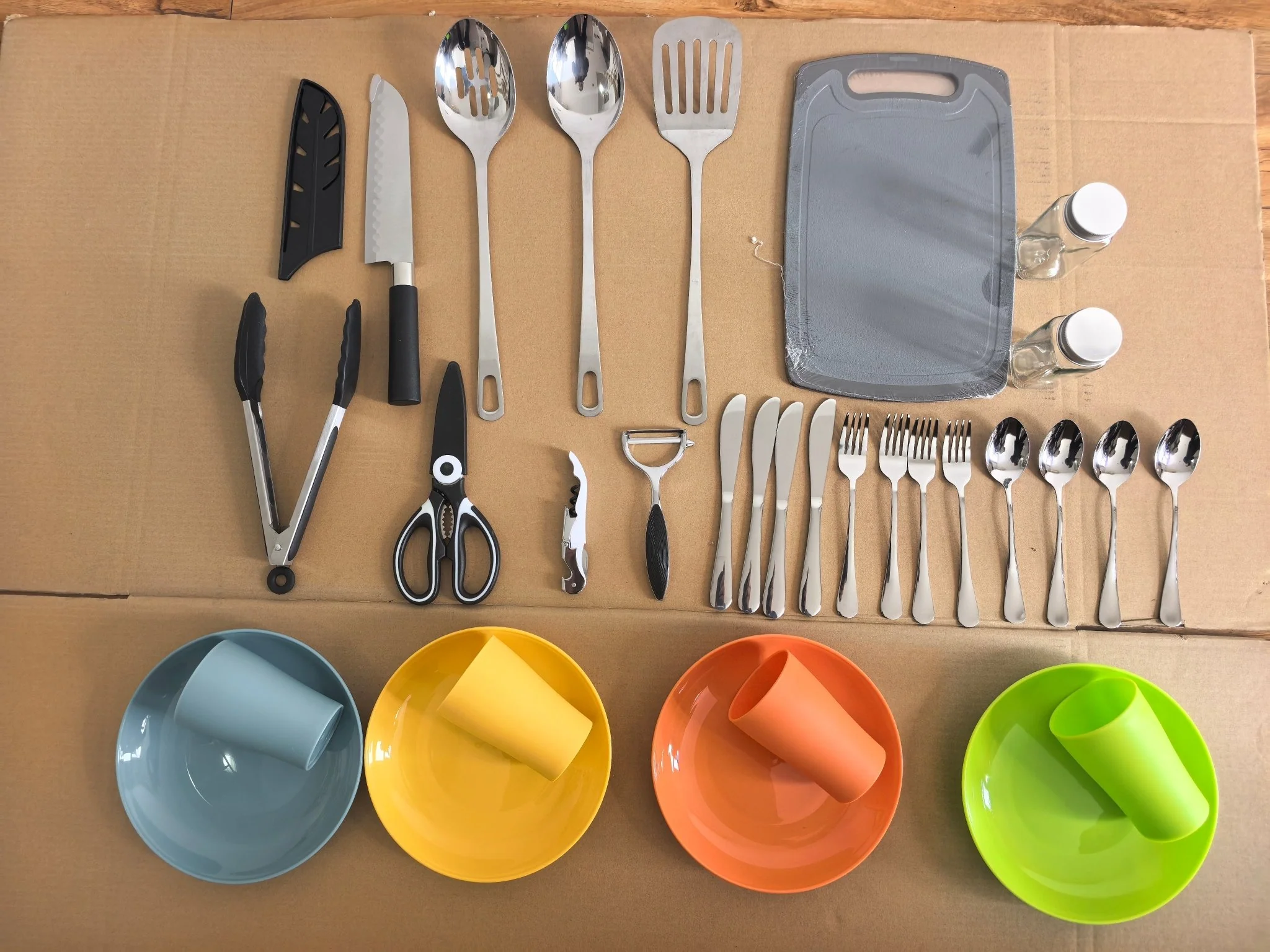 33-Piece Camping Cooking Stainless Steel Utensils Set for Outdoor Cooking & Camp Kitchens BC023S
