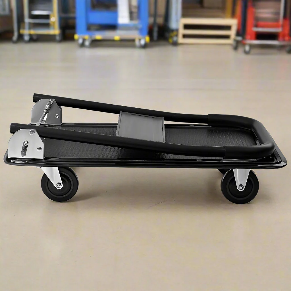330 lb Capacity Foldable Hand Truck Dolly with Push Cart Design – AMMPC02 - Image 3
