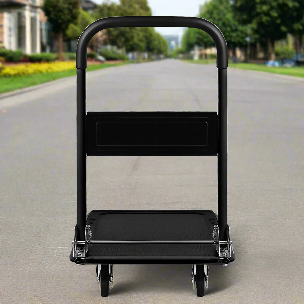 330 lb Capacity Foldable Hand Truck Dolly with Push Cart Design – AMMPC02 - Image 4
