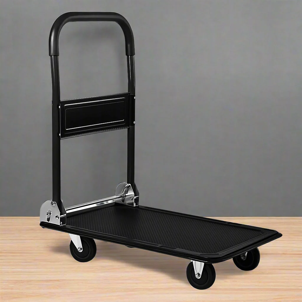 330 lb Capacity Foldable Hand Truck Dolly with Push Cart Design – AMMPC02 - Image 6