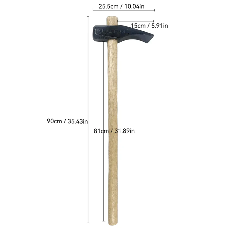 36″ Heavy-Duty Tire Bead Breaking Hammer with Wood Handle – Professional Tire Service Tool TBB36 - Image 4