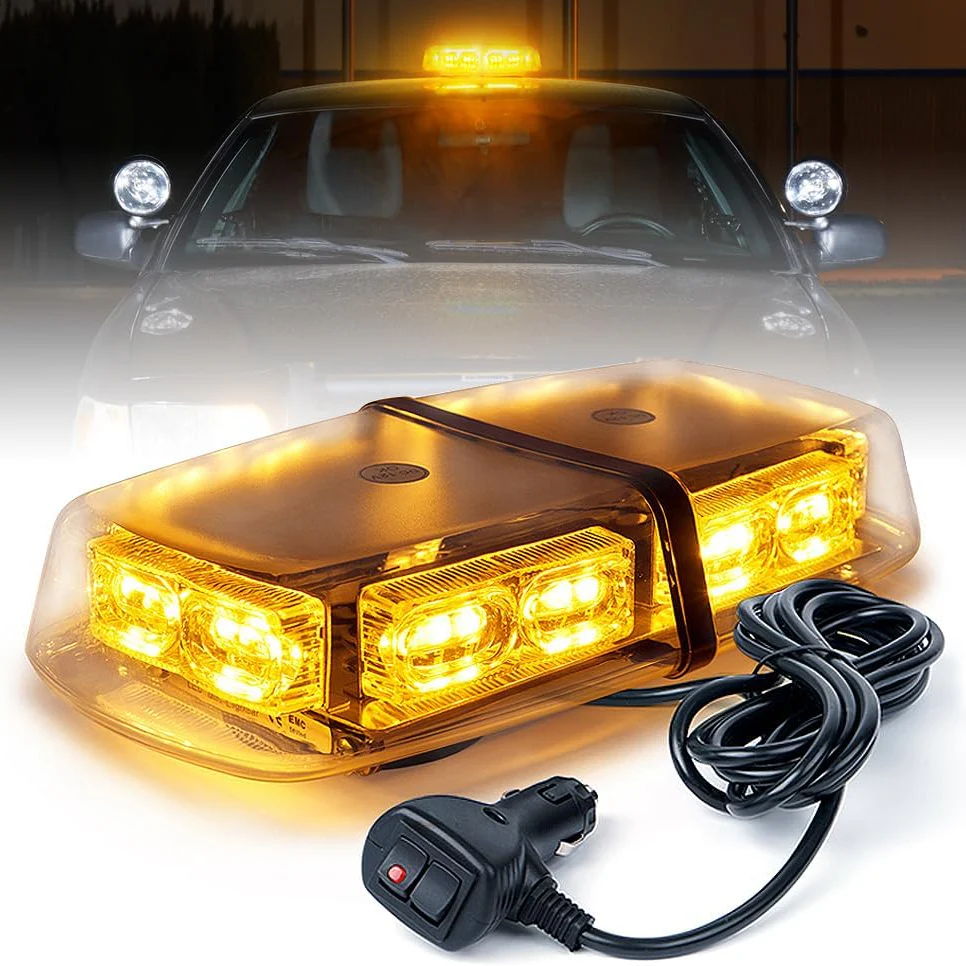 New 36 LED Rooftop Emergency Strobe Light Bar– 16 Flash Modes, Magnetic Mount Warning Light Bar for Trucks, Vehicles, Construction, Tow 1021358 - Image 4